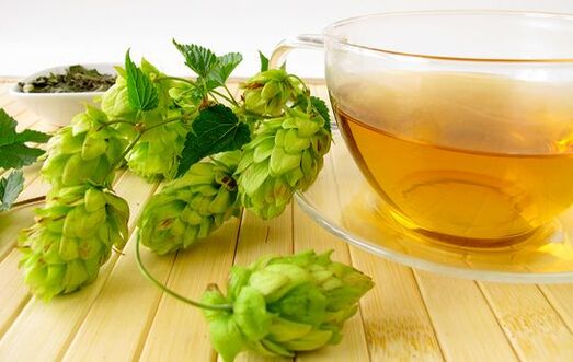 hop cone tea to increase potency
